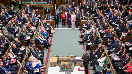 ariel shot of house of commons pmqs