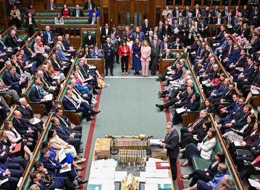 ariel shot of house of commons pmqs