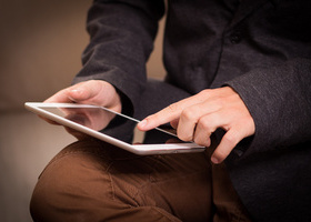 browsing on tablet