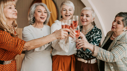 women celebrating